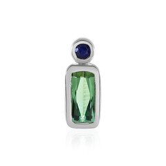 Benedito Green Tourmaline Silver Pendant(Adela Silber)