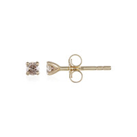 9K I1 Brown Diamond Gold Earrings