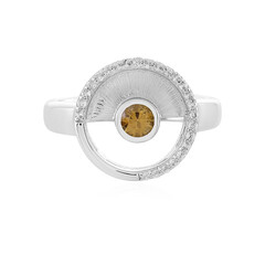 Yellow Zircon Silver Ring