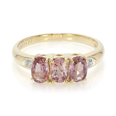 18K Unheated Padparadscha Sapphire Gold Ring (AMAYANI)