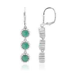 Brazilian Emerald Silver Earrings