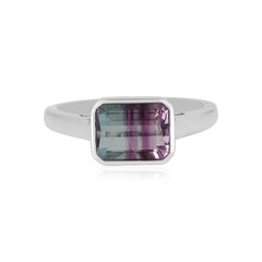 Bi Colour Fluorite Silver Ring