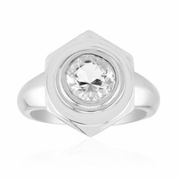 Herkimer Diamond Quartz Silver Ring (Pallanova)