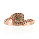 14K VS1 Argyle Rose De France Diamond Gold Ring (Annette)