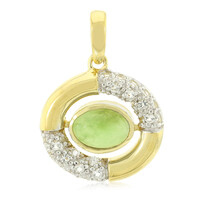 Imperial Chrysoprase Silver Pendant