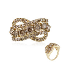 14K I2 Champagne Diamond Gold Ring (de Melo)