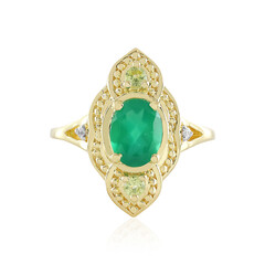 Green Onyx Silver Ring