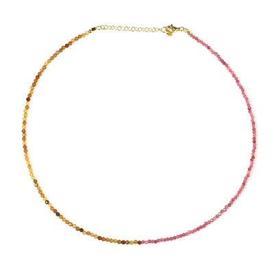 Nigerian Pink Tourmaline Silver Necklace