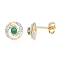 9K Emerald Gold Earrings