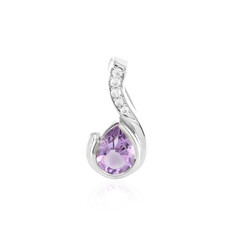 Rose de France Amethyst Silver Pendant