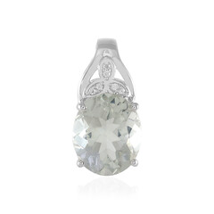 Green Amethyst Silver Pendant