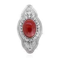 Rhodochrosite Silver Ring (Dallas Prince Designs)