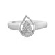 I4 (J) Diamond Silver Ring