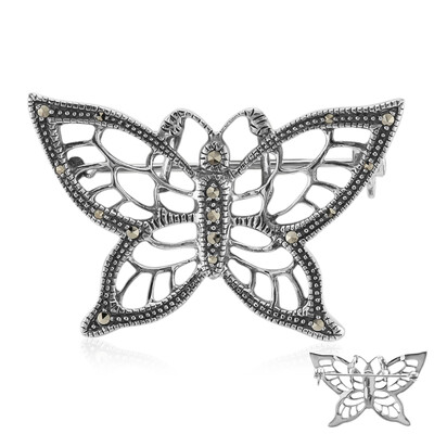 Marcasite Silver Brooch (Annette classic)