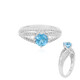 Swiss Blue Topaz Silver Ring