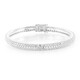 White Topaz Silver Bangle