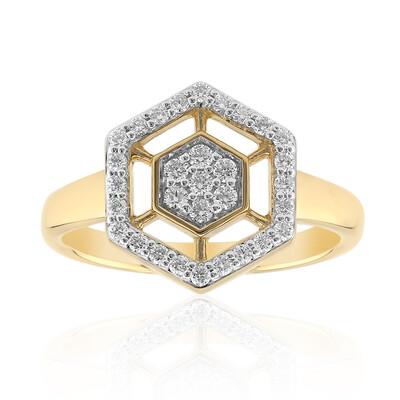 14K IF (D) Diamond Gold Ring (Annette)