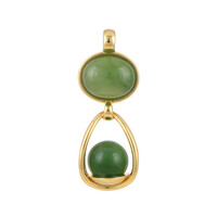 Nephrite Silver Pendant