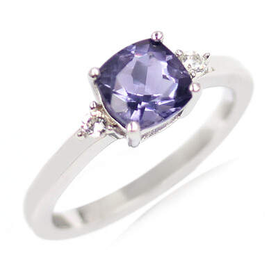 Blueberry Quartz Silver Ring