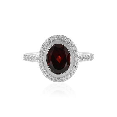 Mozambique Garnet Silver Ring