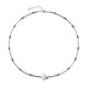 Purple Freshwater Pearl Silver Necklace