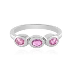 Pink Sapphire Silver Ring