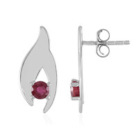 Madagascar Ruby Silver Earrings