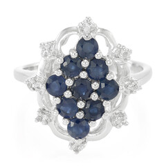 Blue Sapphire Silver Ring