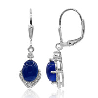 Blue Chalcedony Silver Earrings