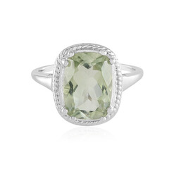 Green Amethyst Silver Ring