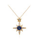 10K Ceylon Blue Sapphire Gold Necklace