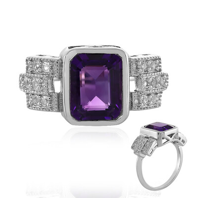 Zambian Amethyst Silver Ring