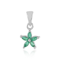 Colombian Emerald Silver Pendant