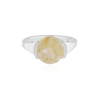 Rutile Quartz Silver Ring