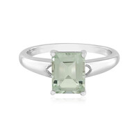 Green Amethyst Silver Ring