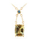 9K Unheated Yellow Tanzanite Gold Necklace (de Melo)