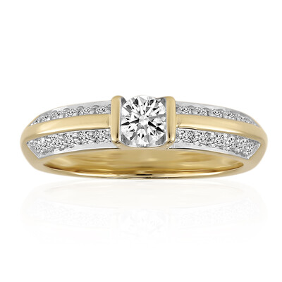 18K IF (D) Diamond Gold Ring (Annette)