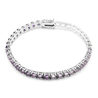 White Topaz Silver Bracelet