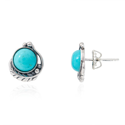 Turquoise Silver Earrings (Desert Chic)