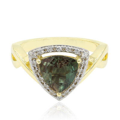 9K Green Tibetanite Gold Ring