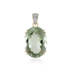 9K Rio Grande Green Amethyst Gold Pendant