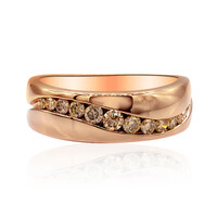 9K SI1 Argyle Rose De France Diamond Gold Ring