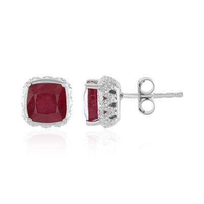 Bemainty Ruby Silver Earrings