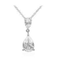 White Topaz Silver Necklace