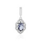 Unheated Tanzanite Silver Pendant