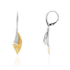 18K SI2 Yellow Diamond Gold Earrings (CIRARI)