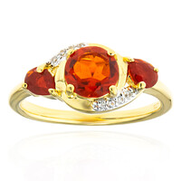 Mexican Fire Opal Silver Ring