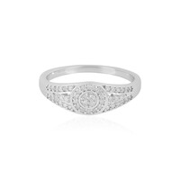 I2 (I) Diamond Silver Ring