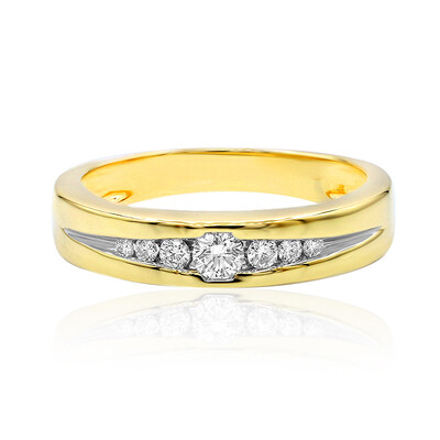 18K IF (D) Diamond Gold Ring (Annette)