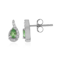 Tsavorite Silver Earrings